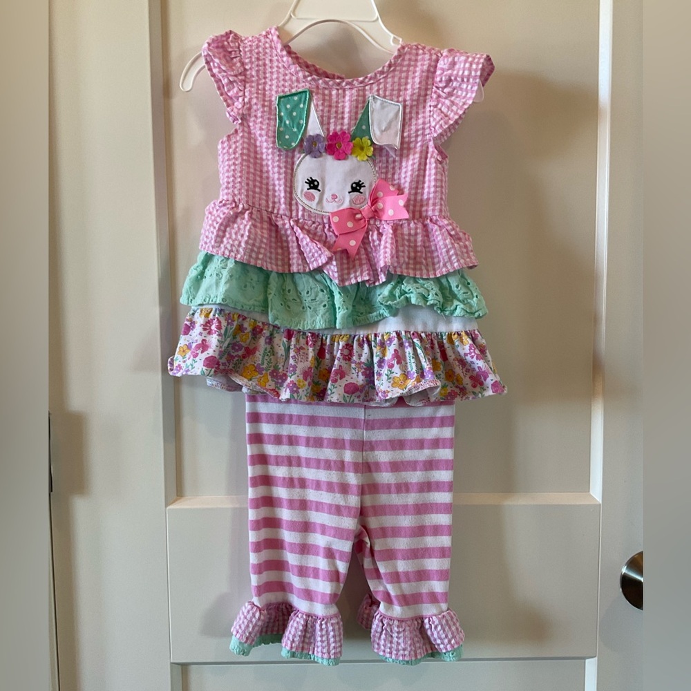 Easter Rare Editions ruffle outfit - girls 12M